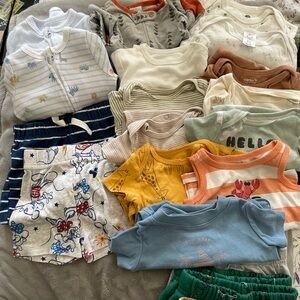 bundle of baby clothes